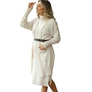 Cache Coeur Long Wool Cashmere Maternity Cardigan Sweater Size Medium $285 MSRP